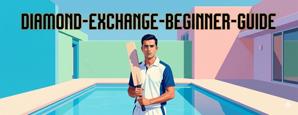Diamond Exchange beginner guide showing platform overview, registration steps, login process, and betting features for new users