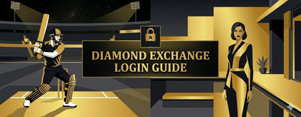 Diamond Exchange login interface with username and password entry fields for secure account access